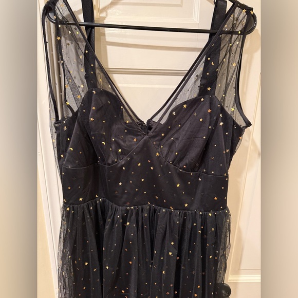 Hell Bunny Infinity 50s black gold star moon dress 2XL - Picture 5 of 7